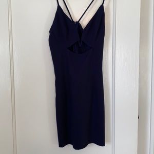 Superdown navy bodycon dress